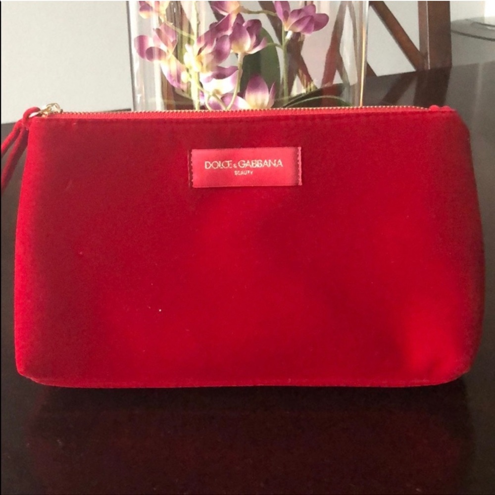 Dolce & Gabbana cosmetic bag.